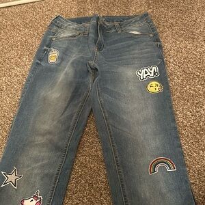 Justice girls jeans, size 14 adorable very good condition